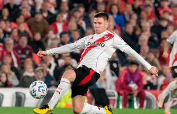 Franco Mastantuono logró ganar una Supercopa de Argentina con River Plate. FOTO: GETTY