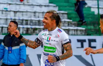 Dayro Moreno marcó en Argentina y el Once Caldas, parcialmente, gana la serue ante Huracán. FOTO JUAN ANTONIO SÁNCHEZ 