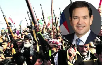 El secretario de Estado de EE. UU., Marco Rubio, durante su visita a Israel, donde se reunió con familiares de rehenes de Hamás. FOTO: Getty y X.  El secretario de Estado de EE. UU., Marco Rubio, durante su visita a Israel, donde se reunió con familiares de rehenes de Hamás. FOTO: Getty y X.