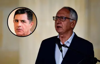 El ministro de Salud, Guillermo Jaramillo, ha insistido en que la unidad de pago por capitación (UPC) no es insuficiente para las EPS, sino que se “roban” la plata. En el círculo, el interventor Jorge Iván Ospina. FOTO COLPRENSA