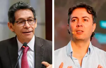 El viceministro de Salud Pública, Jaime Urrego, y el exalcalde de Medellín, Daniel Quintero. FOTO CORTESÍA Y MANUEL SALDARRIAGA