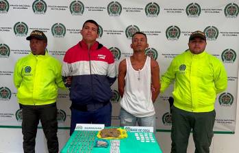 Según la Policía, además de los capturados también se logró incautar 330 gramos de marihuana y 20 gramos de base de coca. Foto: Colprensa