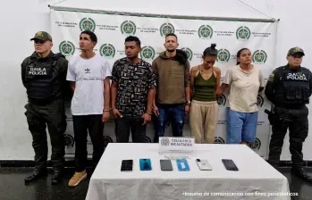 A estas personas se les imputaron los delitos de secuestro extorsivo, hurto calificado, y uso de menores para la comisión de delitos, todas conductas agravadas. FOTO: FISCALÍA A estas personas se les imputaron los delitos de secuestro extorsivo, hurto calificado, y uso de menores para la comisión de delitos, todas conductas agravadas. FOTO: FISCALÍA