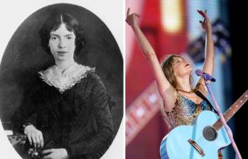 Emily Dickinson es una de las grandes poetas norteamericanas del siglo XIX mientras Taylor Switf es el fenómeno actual del pop mundial. Fotos: Getty.