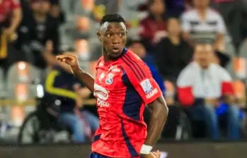 Con tanto de Ménder García, el DIM venció a LLaneros en el Bello Horizonte Rey Pelé de Villavicencio. FOTO CAMILO SUÁREZ 