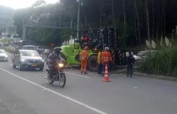Así quedó el vehículo tras el accidente. FOTO: Cortesía Denuncias Antioquia
