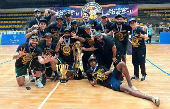 Paisas se quedó con el título de la Liga Profesional al vencer a Cimarronres en la Caldera de Quibdó, para convertirse en bicampeones. FOTO CORTESÍA PAISAS 