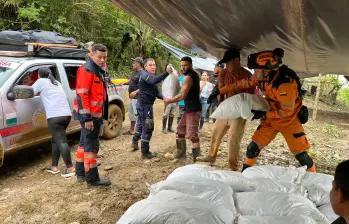 Entrega de ayudas humanitarias en el municipio de Necoclí. FOTO: Cortesía