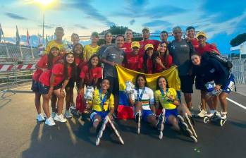 Colombia celebró de manera anticipada el título del Mundial en Italia, aunque restan dos días de competencias. FOTO cortesía fedepatin 