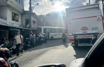 Imagen de la zona del accidente en La Tablaza, municipio de La Estrella. FOTO Denuncias Antioquia.