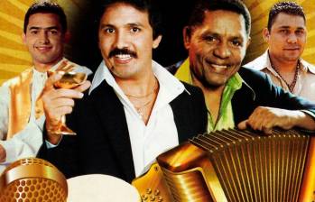 Jorge Celedón, Rafael Orozco, Israel Romero y Jean Carlos Centeno, algunas caras del Binomio de Oro en su historia. FOTO Colprensa