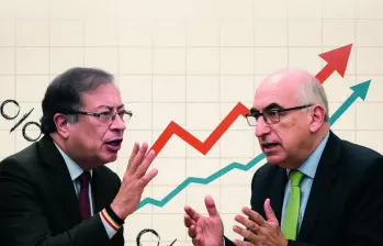 El presidente Gustavo Petro y el gerente del Banco de la República, Leonardo Villar. FOTO ARCHIVO