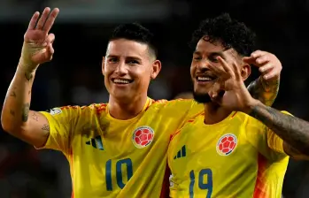 James Rodríguez, Luis Suárez y Jefferson Lerma, los colombianos seleccionados en el once ideal de la Eliminatoria, según elección de Conmebol. FOTO CORTESÍA FCF 