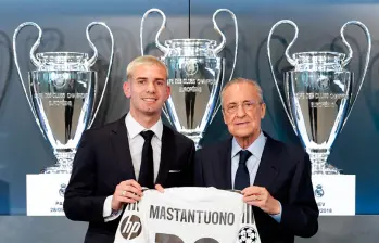 Franco Mastantuono es considerado la nueva joya del fútbol suramericano. Cumple uno de sus sueños al fichar por el Real Madrid, que preside Florentino Pérez. FOTO X-REAL MADRID