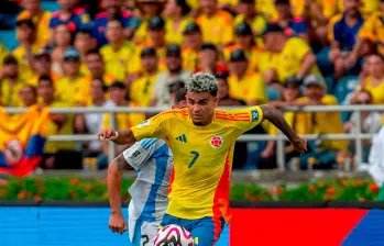 Luis Díaz llega con el objetivo de colaborar para sellar la clasificación de Colombia al que sería su primer Mundial con la Tricolor. FOTO JUAN ANTONIO SÁNCHEZ