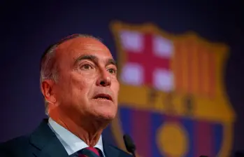 Rafa Yuste, presidente interino del Barcelona, acusa afectaciones a su equipo por el arbitraje en el fútbol español y europeo. FOTO: X BARCELONA