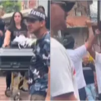 Así fue la despedida de Estrada Builes, asesinado de varios tiros en lo que pareció un ajuste de cuentas. IMAGEN TOMADA DE VIDEO