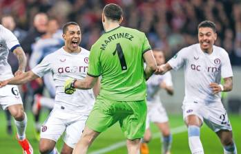 El Aston Villa, en el que milita el colombiano John Jáder Durán, es el único club inglés con vida en torneos internacionales de la Uefa. Se metió a semifinales de la Conference League. FOTO GETTY