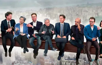 En la foto: Mark Zuckerberg (Meta), Lisa Su (AMD), Elon Musk (xAI), Jensen Huang (Nvidia), Sam Altman (OpenAI), Demis Hassabis (Google DeepMind), Dario Amodei (Anthropic) y Fei-Fei Li (Stanford). 