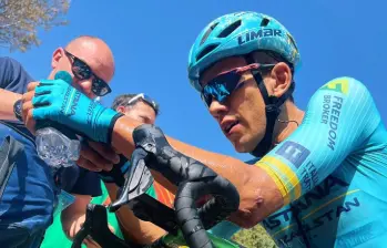 Harold Tejada, mejor colombiano en la Vuelta al País Vasco-2026. FOTO X-ASTANA