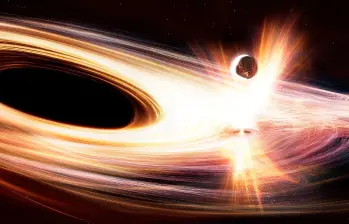 Representación de un agujero negro supermasivo, similar a los detectados por observatorios internacionales que estudian eventos extremos en el universo. FOTO cortesía ESA
