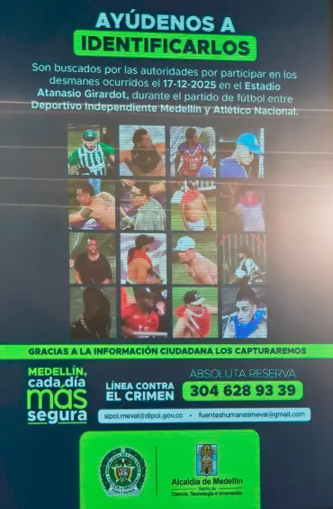 Este es el cartel de los señalados responsables en estos desmanes. FOTO: CORTESÍA