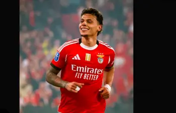 Richard Ríos vuelve a sonreír con Benfica, aportó en el triunfo 3-0 ante Tondela en la Copa de Portugal. FOTO TOMADA X@SLBenfica Richard Ríos vuelve a sonreír con Benfica, aportó en el triunfo 3-0 ante Tondela en la Copa de Portugal. FOTO TOMADA X@SLBenfica
