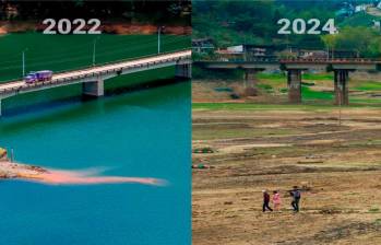 El embalse de Piedras Blancas, una de las tres fuentes hídricas principales que abastecen el 94 % del sistema de EPM. FOTO: Camilo Suárez