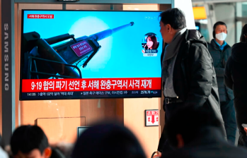Corea del Norte lanzó misiles cerca de dos islas de Corea del Sur. Foto: AFP. 