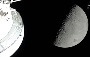 Astronautas de Artemis II inmortalizaron un “atardecer” de nuestro planeta, en una foto publicada este martes por la NASA. FOTO NASA/AFP