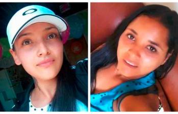 Tatiana Alejandra Oquendo Castillo (izq.), de 22 años, y Liliana Andrea Gómez Zapata (der.), de 28, fueron las dos víctimas del ataque registrado dentro de una vivienda en Concordia, Suroeste antioqueño. FOTOS: CORTESÍA