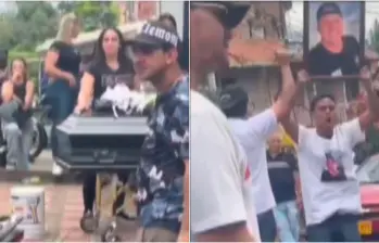 Así fue la despedida de Estrada Builes, asesinado de varios tiros en lo que pareció un ajuste de cuentas. IMAGEN TOMADA DE VIDEO