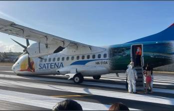 Avión de Satena colisionó. Foto: X Guardianes Antioquia