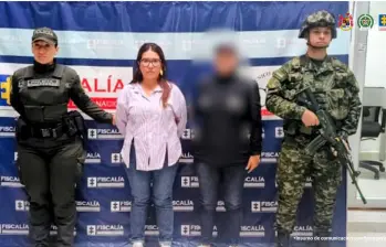 La alcaldesa Diana Carolina Cabanillas Valencia detenida. FOTO: CORTESÍA