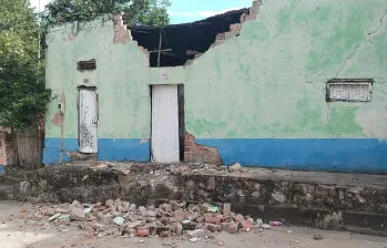 Así quedó una vivienda en el municipio de Paratebueno, en Cundinamarca, tras el sismo de magnitud 6.5 que se registró el domingo 8 de junio. FOTO: UAEGRD-CUNDINAMARCA