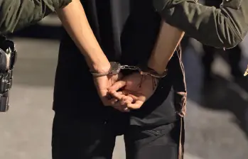 Imagen de referencia de una persona detenida en Medellín. FOTO: Cortesía