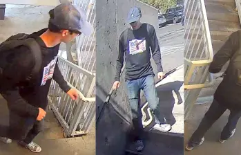 Capturas divulgadas por el FBI en sus redes sociales sobre el sospechoso. FOTOS: X/ @FBI Salt Lake City 