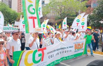 Un sector de la CGT marchó el fin de semana en contra de las reformas del Gobierno. FOTO X: @JorgeDiezCGT