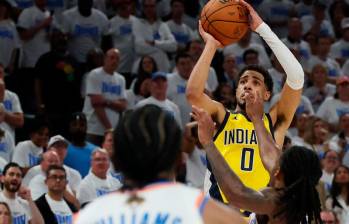 Tyrese Haliburton, con 22 puntos, fue una de las figuras de Indiana en el triunfo del pasado miércoles. FOTO AFP
