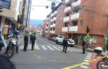 Ladrón abatido en Itagüí por la Policía. FOTO: ALEJANDRA MORALES