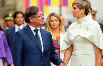 Gustavo Petro, presidente de Colombia; y Verónica Alcocer, primera dama de la Nación. FOTO: Presidencia. Gustavo Petro, presidente de Colombia; y Verónica Alcocer, primera dama de la Nación. FOTO: Presidencia.