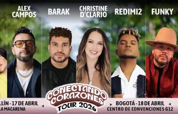 Conectando Corazones reunirá a Alex Campos, Tercer Cielo, Redimi2 y otros artistas de la música cristiana. Foto: Conectando corazones