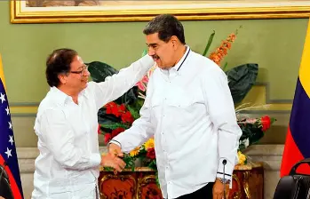 El presidente Gustavo Petro salió una vez más en defensa de Nicolás Maduro por las acusaciones de Estados Unidos contra el régimen venezolano. FOTO: AFP