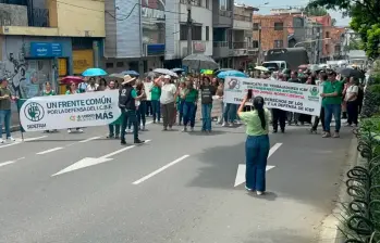Trabajadores en cese de actividades cumplieron tres días de manifestaciones. FOTO: Cortesía