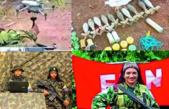 Los grupos armados están usando drones para atacar a la Fuerza Pública. Fotos: redes