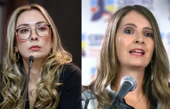 Katherine Miranda y Paloma Valencia, hoy candidata a la Presidencia de Colombia. Fotos: Congreso y Centro Democrático