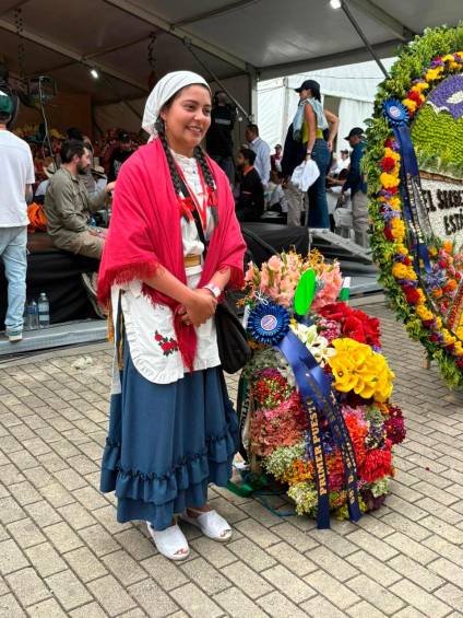 Premiación silleta tradicional; ganadora del primer puesto, Carolina Londoño Sánchez. FOTO María José Chitiva