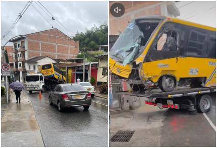 Por el momento, no se ha precisado el alcance total de los daños ni si hubo pérdidas en los negocios ubicados en este punto del ingreso a El Santuario. FOTOS Cortesía Info Santuariano y redes sociales.