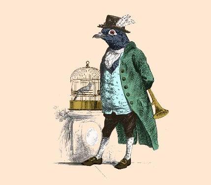 <p>J. J. Grandville, <i>Scènes de la vie</i> <i>privée et publique des animaux</i>, </p><p>1842, recreación de Ricardo Patiño.</p>