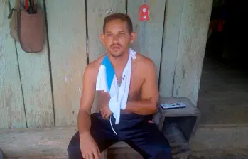 Así lucía Orlando Marín Gómez (“Horqueta”) al momento de su captura en Amalfi, Antioquia, en 2016. FOTO: CORTESÍA DE POLICÍA.